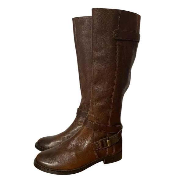 Arturo Chiang Felita Brown leather riding boots Sz 6 - Picture 1 of 11